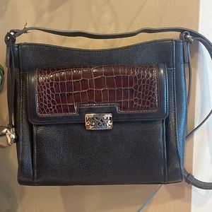 BRIGHTON Black/Brown Crossbody Bag